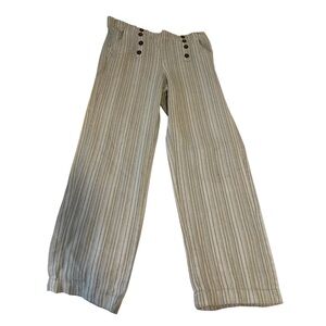 Urban Outfitters Striped Cream Pants